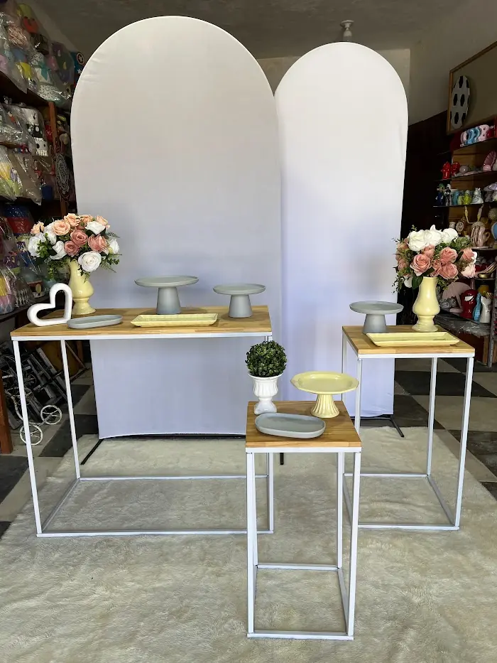 Decoração Branco, cinza e amarelo - Verônica Festas