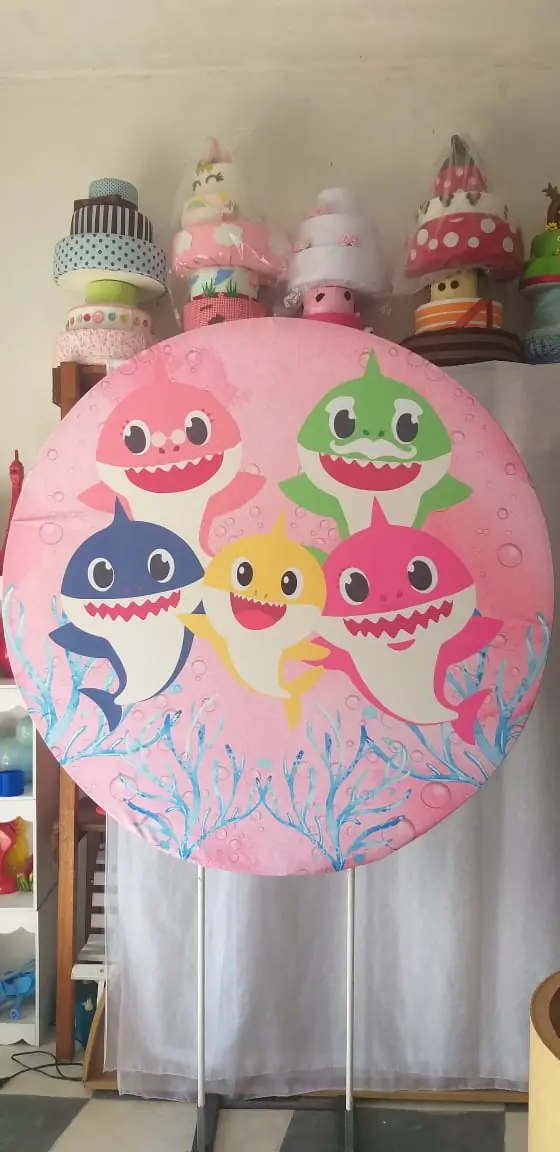 Decoração Baby shark rosa (solicitar foto do kit montado).jpg - Verônica Festas