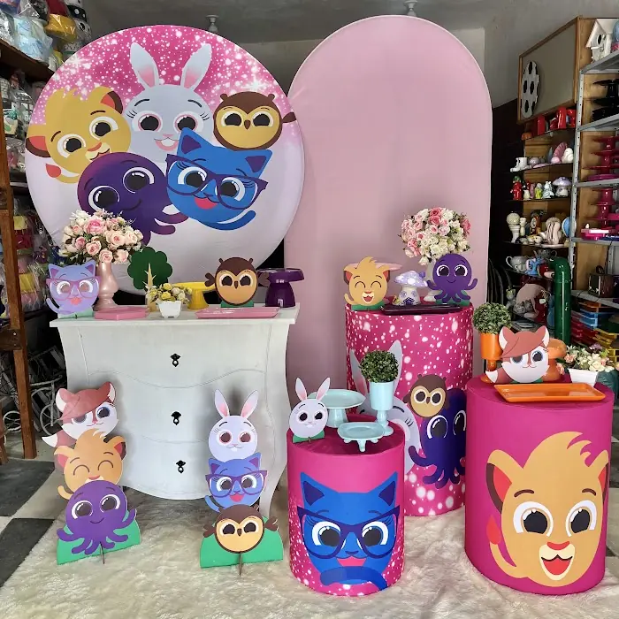 Decoração Bolofofo menina - Verônica Festas