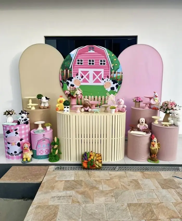 Decoração Fazendinha rosa 1 - Verônica Festas