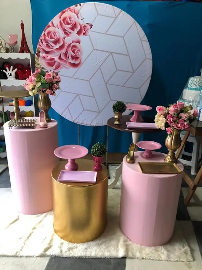 Decoração Floral rosa 1 - Verônica Festas