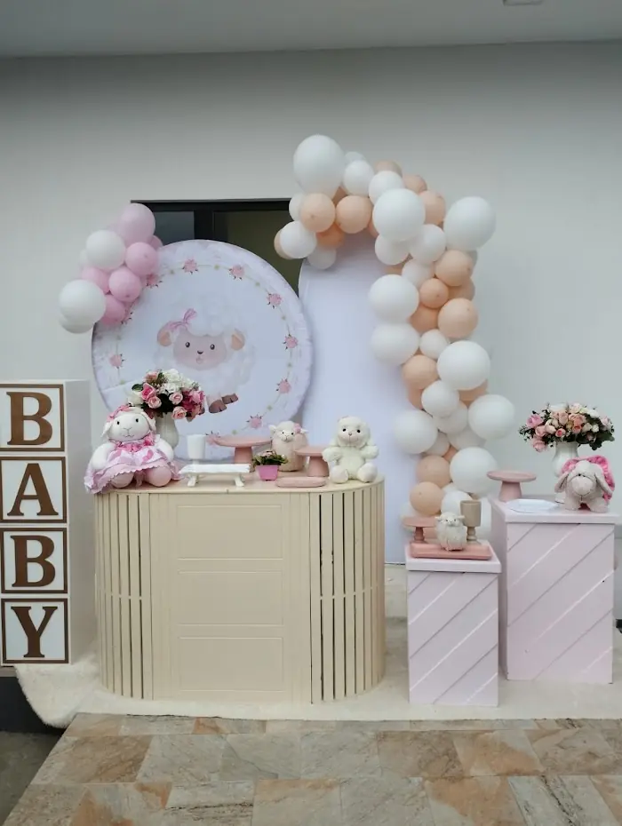 Decoração Ovelhinha rosa - Verônica Festas