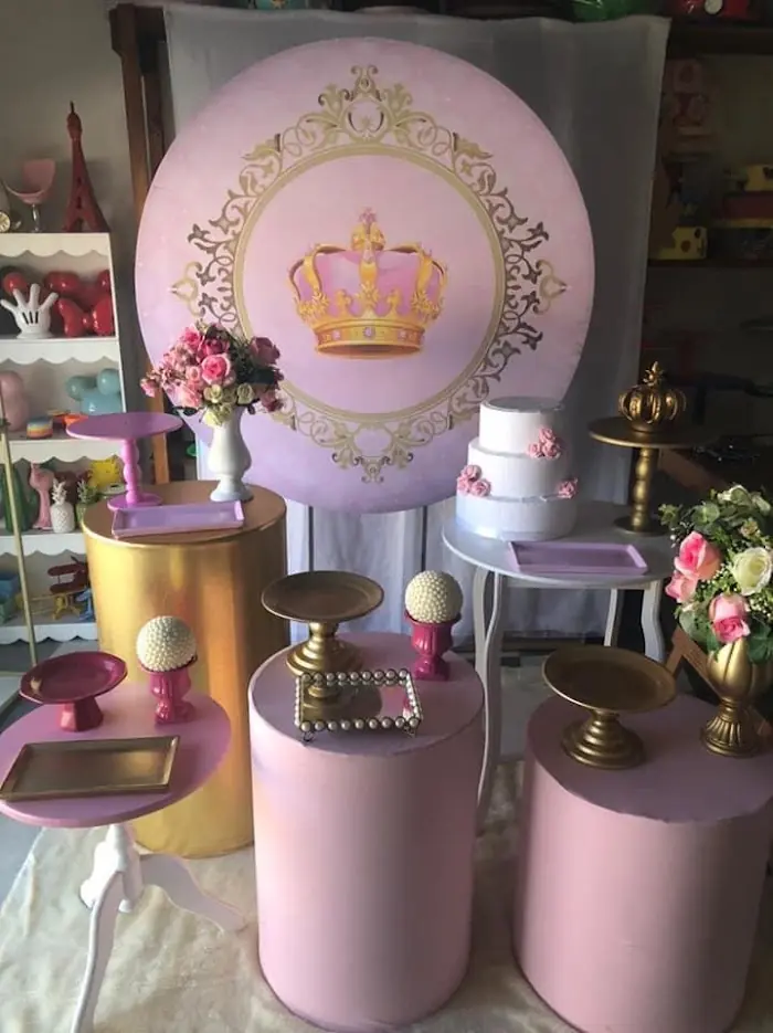 Decoração Realeza Rosa - Verônica Festas