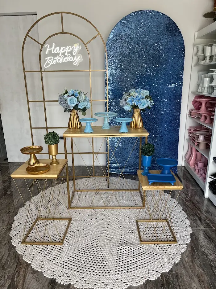 Decoração Glamour azul - Verônica Festas