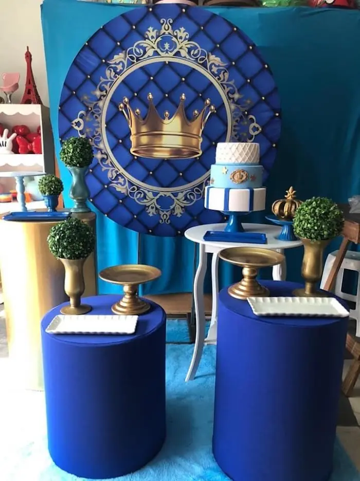 Decoração Realeza azul - Verônica Festas
