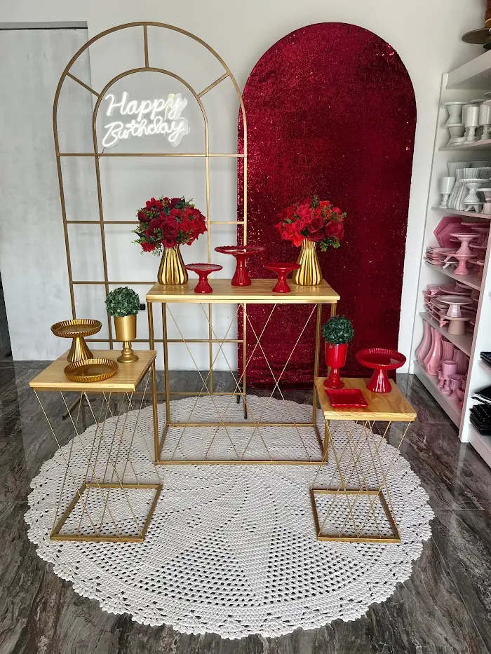 Decoração Glamour vermelho - Verônica Festas