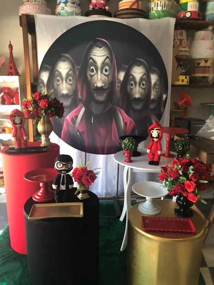 Decoração La casa de papel - Verônica Festas