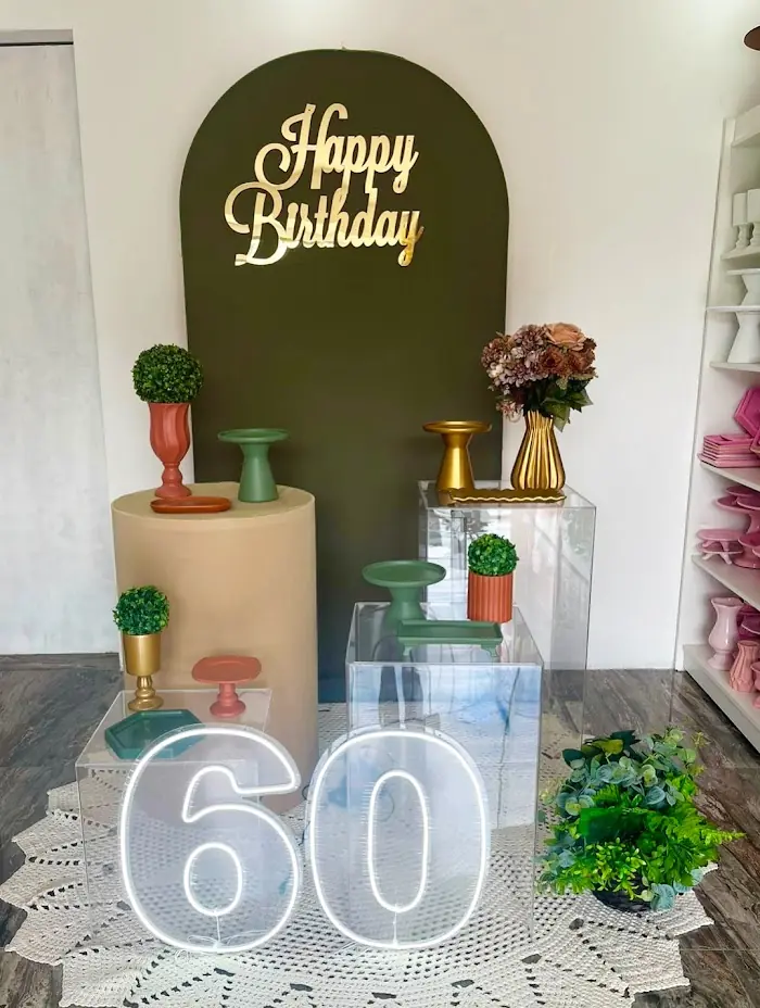 Decoração Verde e terracota - Verônica Festas