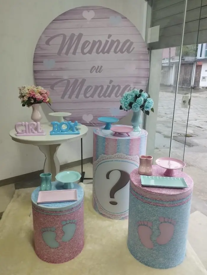Decoração Chá revelação - Menino ou Menina 1 - Verônica Festas